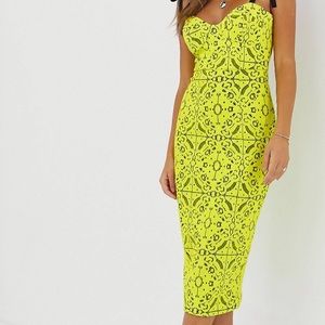 ASOS Design Geometric Lace Midi Dress
